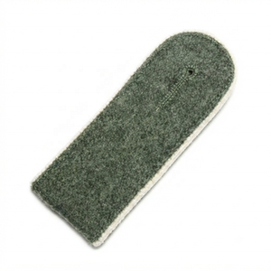 Épaulettes d'uniforme d'officier brodées gris anthracite à haute visibilité avec passepoil blanc - Product Image 2