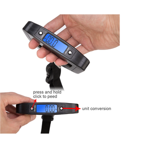 50kg Portable LED Display Digital Luggage <b>Scale</b> Handheld <b>Electronic</b> Weighing Suitcase Travel Suitcase Balance Plastic Battery - Product Image 3