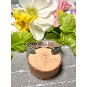 Leonard Maloney Sonoran Gold Turquoise & Sterling <b>Silver</b> <b>Cuff</b> <b>Bracelet</b> Fashionable Accessory - Product Image 4