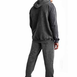 Vente chaude Survêtement d'entraînement d'hiver respirant à coupe ajustée décontractée en tissu lourd délavé à l'acide personnalisé Vêtements de sport pour hommes adultes - Product Image 2