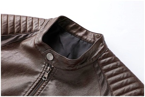 Veste en cuir pour hommes avec design OEM à bas prix qualité supérieure, respirante, durable, veste en cuir pour hommes avec logo personnalisé - Product Image 2