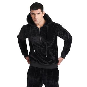 Ensemble de survêtements d'hiver en micro velours noir pour hommes à vendre à des prix bas Survêtements de jogging pour hommes en vrac - Product Image 5