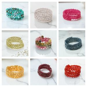 Tiny Amethyst Gemstone Beads <b>Ring</b> - Handmade Spiral Design <b>Ring</b> - Gift for Women - Gemstones <b>Ring</b> - Product Image 5