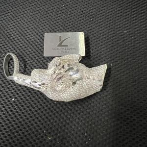 Women's VS Clarity 14K White Gold Chain Excellent Quality Diamond Pendant <b>Necklace</b> Bezel Setting Hip-Hop Style Gift Luxury - Product Image 3