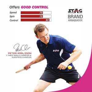 Stag Iconic Champs+ Ensemble de jeu de tennis de table en bois et éponge - Product Image 2