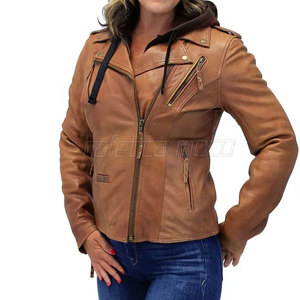 Blouson en cuir pour moto de haute qualité pour femmes, faible MOQ, blouson en cuir pour moto pour femmes - Product Image 1