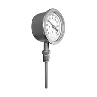 Thermomètre industriel bimétallique en acier inoxydable personnalisable OEM & ODM, contrôleur de température à verre