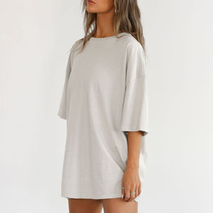 OEM personalizado caído hombro mujeres camisetas de alta calidad Streetwear de gran tamaño Vintage Camiseta de algodón de las mujeres camiseta - Product Image 2