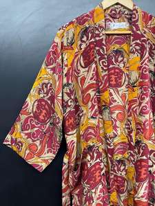 Crepe <b>Silk</b> Sari <b>Kimono</b> Robe Women | Handmade Elegant <b>Silk</b> Wrap Elastic Waist | Summer Vacation Beachwear Loungewear Gift for Her - Product Image 3