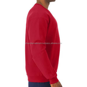 Haute qualité 100% polaire sweat pour hommes personnalisé col rond épaule Polyester sweat broderie doublé Streetwear hanche - Product Image 6