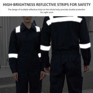 Hola VS personalizado transpirable reflectante seguridad ignífugo trajes de seguridad ropa de trabajo de invierno hecha de algodón/poliéster a bajo precio - Product Image 5
