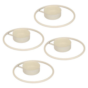 Blanc Home Accent Nouveau Design Métal Fer Bougeoir Vente en gros Décoration de la maison Bougeoir - Product Image 3