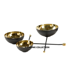 Cuenco de metal de tendencia de forma redonda de acero inoxidable de calidad estándar con asas Vajilla personalizable - Product Image 1