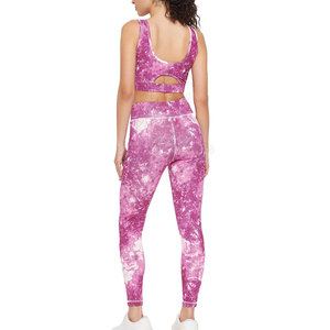 Crea tu idea La demanda del cliente Conjuntos de yoga para mujeres de color Logotipo profesional Impreso personalizado Conjuntos de yoga para mujeres de buena calidad - Product Image 4