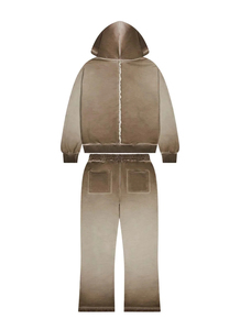 Ensemble de survêtement unisexe de haute qualité personnalisé avec logo pour l'entraînement et le jogging, taille plus, streetwear d'hiver pour hommes, survêtement uni - Product Image 4