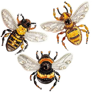 Best Quality New Design Bullion <b>Wire</b> Brooches Beautiful Beaded Brooches for Weddings Direct Wholesale from India - Product Image 1