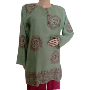 Alta calidad alta calidad Om Kurta 100% tela de algodón precios al por mayor ropa Lisa personalizada Anti Technics artículo estilo para exportación - Product Image 2