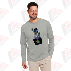 T-shirt en jersey de coton à manches longues pour homme Heritage, écologique, confort estival, appliques disponibles, denim, batik, velours côtelé, perles - Product Image 5