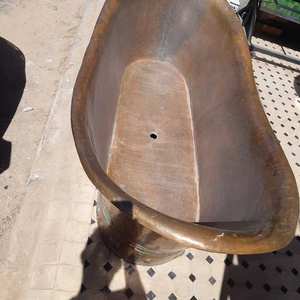 Bañera independiente de cobre rústico de alta calidad, nuevo diseño, bañera Mini Cooper hecha en la India, tipo de instalación de remojo - Product Image 5