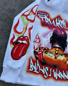 เสื้อฮู้ดแบบสวมหัวสำหรับผู้ชายเสื้อมีฮู้ดพิมพ์ลายหน้าจอคุณภาพสูงเสื้อมีฮู้ดรุ่น400 GSM 100% ผ้าฝ้ายไม่มีสาย - Product Image 5