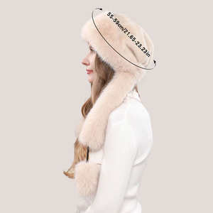 Autumn Winter <b>Ladies</b> Faux <b>Fur</b> Mongolian <b>Hat</b> New Windproof Warm Ear Protection Fake Fox Skiing Hedging Princess <b>Hat</b> for Parties - Product Image 6