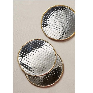 Posavasos indio hecho a mano personalizado impreso decoración del hogar protección DE MESA absorbente cuadrado redondo espacios en blanco sublimación posavasos de latón para bebidas - Product Image 1