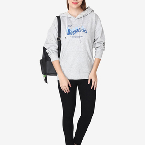 Sweat à capuche pour femme en polaire polyester/coton de haute qualité, respirant, imprimé, avec logo frontal, doublé, manches longues, doux, décontracté, pour l'hiver et le quotidien - Product Image 5