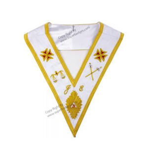 Constitution australienne de haute qualité 31st degré Muonic Regalia collier brodé tissu avec décoration en dentelle - Product Image 1