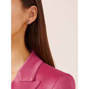 Boucles d'oreilles mode or pour femme avec accents colorés - Product Image 2