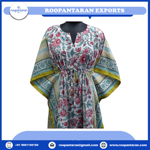 <span class=keywords><strong>Kaftan</strong></span> <span class=keywords><strong>Marroqui</strong></span> Cómodo Lujo Tamaño largo Bloque de mano Impreso Algodón suave Gasa <span class=keywords><strong>Kaftan</strong></span> Ropa de dormir para la venta a precio barato - Product Image 4