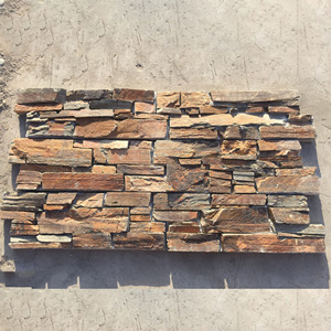 Panneaux de revêtement en pierre d'<span class=keywords><strong>ardoise</strong></span> multicolores modernes et fendus, antiacides, <span class=keywords><strong>pour</strong></span> la décoration de villa. - Product Image 2