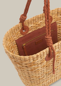 BOLSO DE PAJA HECHO A MANO CON CUERO REAL NUEVO VENTAS AL POR MAYOR - Product Image 5