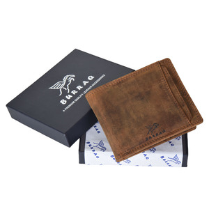 Genuine Leather Bi-fold <b>Wallet</b> with Detachable <b>Card</b> Holder. - Product Image 1