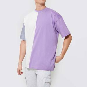 Ropa de hombre de manga corta con diseño de logotipo personalizado OEM de color de contraste, camisas de talla grande para hombre, ropa de calle de algodón y poliéster, todas las tallas - Product Image 5