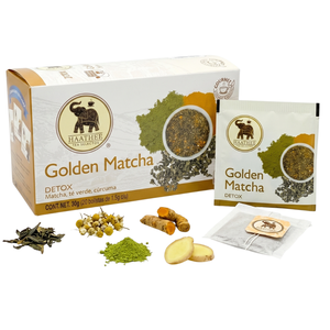 Golden Matcha Haathee 20 Bustine di Tè 35 g Tè Verde, Matcha e Curcuma - Product Image 1