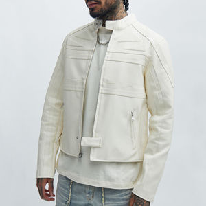 Chaqueta de cuero de invierno para hombre de alta calidad, chaqueta de motocicleta de cuero genuino personalizada, estilo informal impermeable - Product Image 3