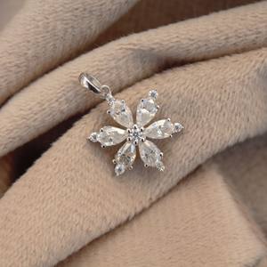 Pear Round Cut Moissanite Stone Solid 925 Sterling Silver <b>Charm</b> Pendant for Women Floral Design Luxury <b>Graduation</b> Gift - Product Image 2