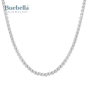 Hot Sale 925 Silver 14K White <b>Gold</b> Plated 3mm Franco Chain <b>Choker</b> Set for Men Premium Necklaces - Product Image 3