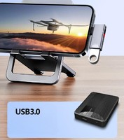 Adaptador USB-C USB 3.0 OTG con Lector de Tarjetas TF DC para Laptop, MacBook y iPhone