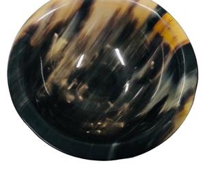 Bol de rasage en corne de buffle véritable fait à la main de couleur naturelle sans BPA poli sans plomb bol de cuisine profond cadeau Premium pour hommes - Product Image 1