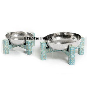 Ensemble de deux bols à chocolat en métal, forme ronde, bol à bonbons design, dernière arrivée, bol à chocolat en métal fantaisie - Product Image 2