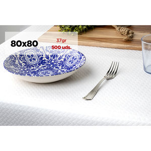Nappe blanche 80x80cm 37gsm en papier professionnel 500 pièces B2B - Product Image 1
