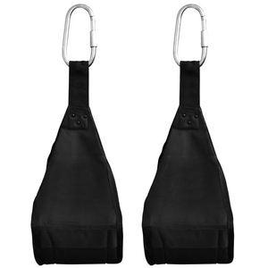 Sangles de levage en nylon noir et orange, antidérapantes, rembourrées, pour la musculation, unisexes, sans élasticité, réglables - Product Image 3