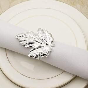 Porte-serviettes en aluminium couleur argent de qualité supérieure porte-mouchoirs de conception fabuleuse pour l'utilisation de fête de mariage - Product Image 2