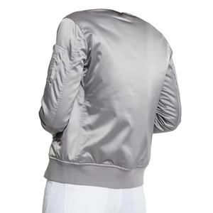 Haute Qualité Tache Respirant Baseball College Varsity Veste Bomber Veste Meilleure Vente Femmes Satin Varsity Veste Couleur Unie - Product Image 4