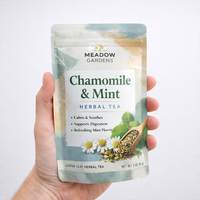 Sachet d'emballage en aluminium personnalisé avec logo, fermeture ZipLock, pour compléments alimentaires, thé en vrac, poudre de plantes, café, Doypack, pochette autoportante