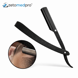 Navaja de Afeitar Profesional ZetomedPro con Mango de Madera, Hoja de Un Solo Uso - Product Image 4