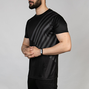 เสื้อยืดผู้ชายทรงสลิมฟิตคอกลมระบายอากาศได้ดีแห้งเร็ว - Product Image 4