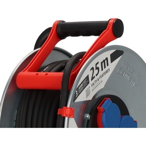 สายไฟม้วนเก็บได้ BRENNENSTUHL Garant S 25 ม.  แผ่นเหล็ก IP44 สาย H07RN-F 3 x 2.5 มม. พร้อมเต้ารับนิรภัย 3 ช่อง และปลั๊ก 3 ช่อง - Product Image 3