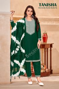 Latest Wholesale Viscose Reyon <b>Kurtis</b> Fancy Rayon Pent and Heavy Chanderi Dupatta Kurti - Product Image 2